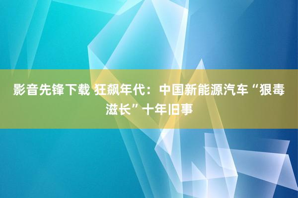 影音先锋下载 狂飙年代：中国新能源汽车“狠毒滋长”十年旧事