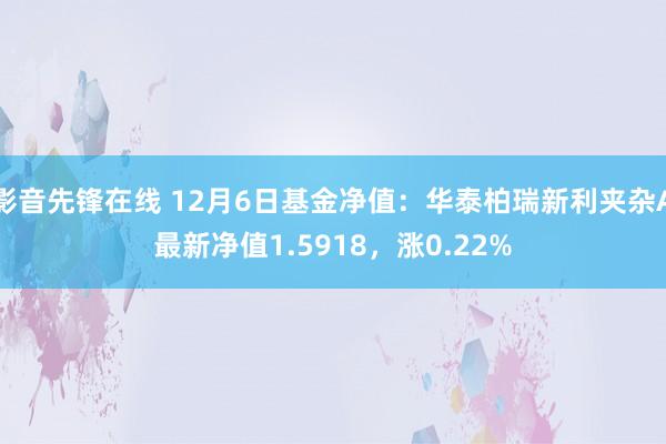 影音先锋在线 12月6日基金净值：华泰柏瑞新利夹杂A最新净值1.5918，涨0.22%